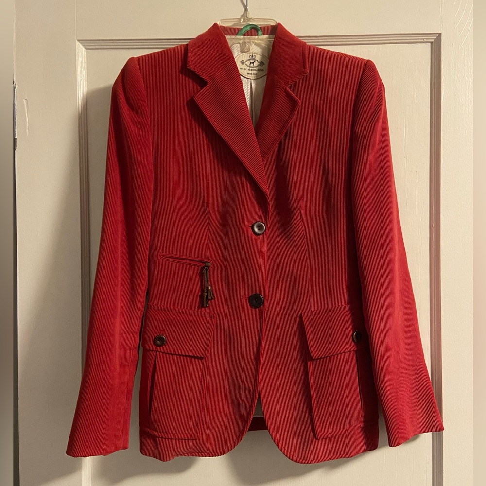 The Extreme Collection British Chic Corduroy Equestrian Jacket Blazer 38- US Sml